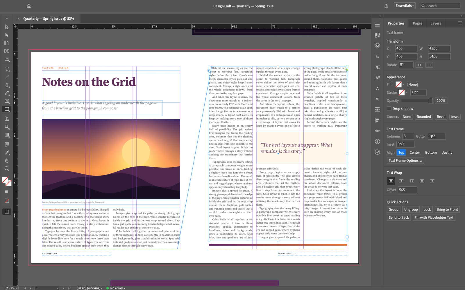 DesignCraft showing a magazine spread